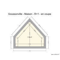 Goussonville - Maison  R+1 - en coupe
