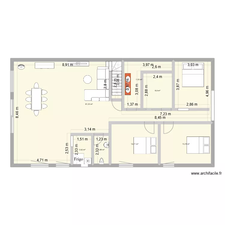 Grange Deesset. Plan de 7 et 128 m² Grange Deesset. Plan de 7 et 128 m²