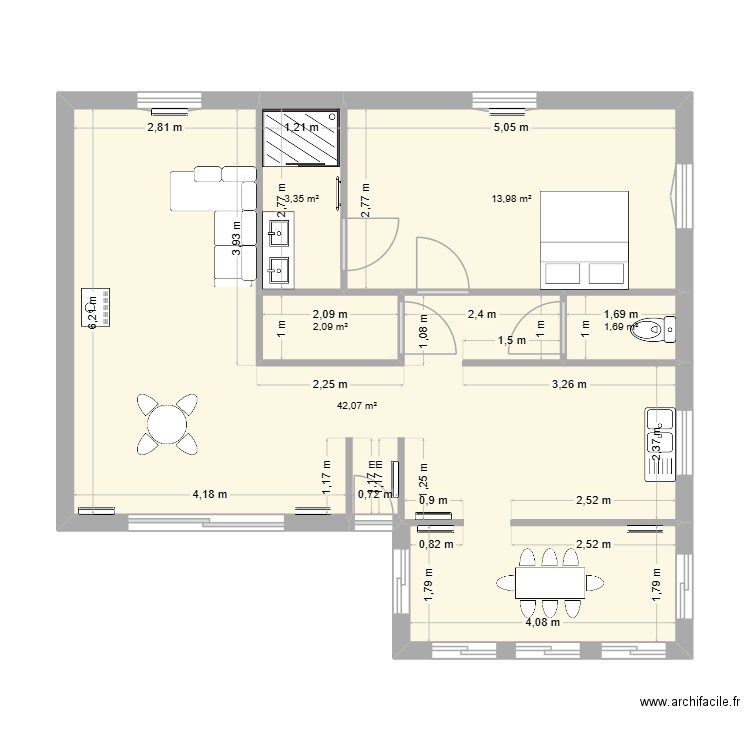memoire plan rdc. Plan de 5 pièces et 63 m2