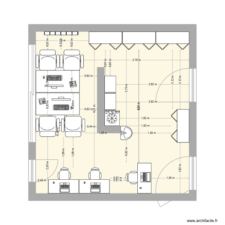 salle de soins hdj medecine 4e. Plan de 0 pièce et 0 m2