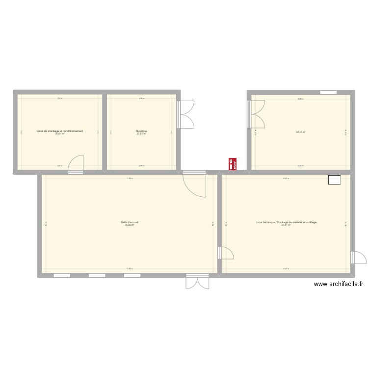 Ferme Marcotte. Plan de 5 pièces et 213 m2