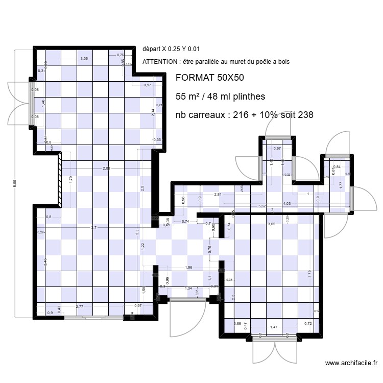 50*50. Plan de 0 pièce et 0 m2