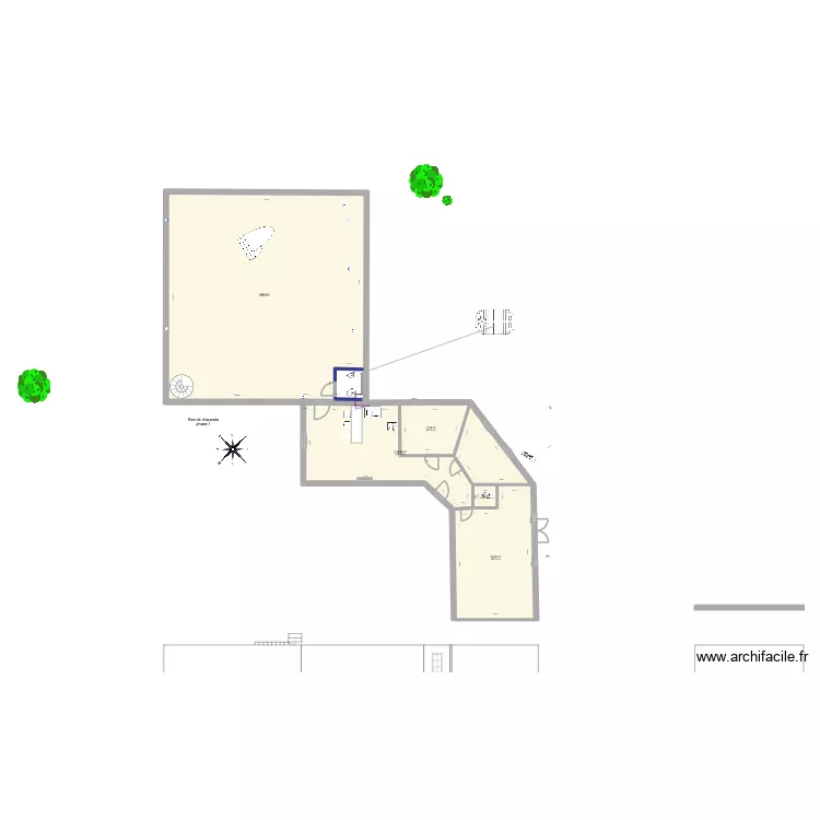 salle gite 2. Plan de 5  et 233 m²