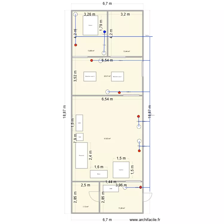 plan charcu alimentayion d'eau. Plan de 