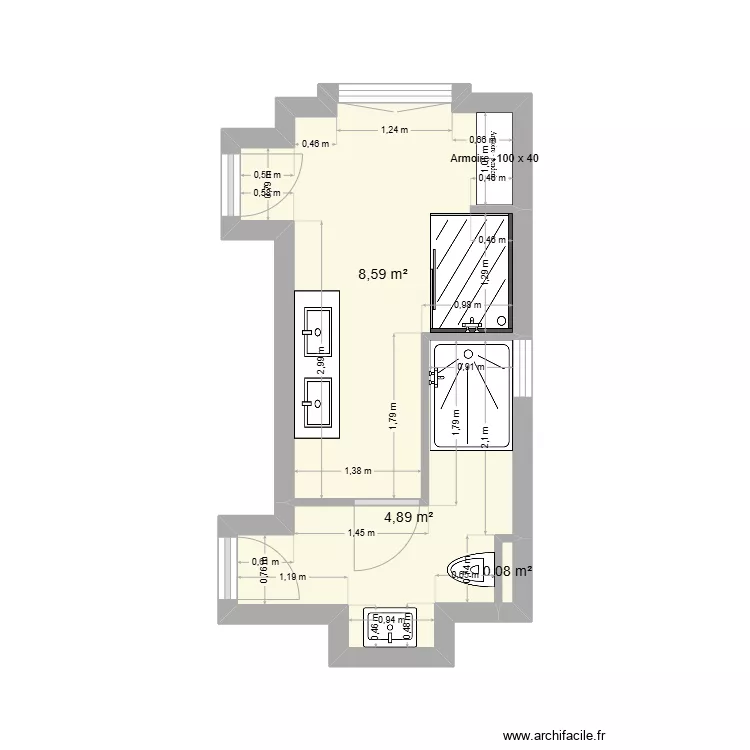SALLES DE DOUCHE. Plan de SALLES DE DOUCHE. Plan de