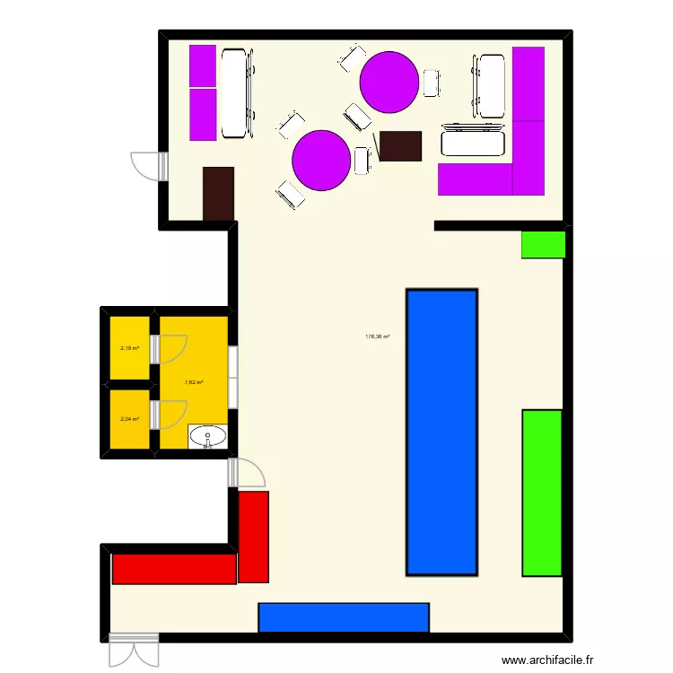 mag. Plan de 4  et 188 m²