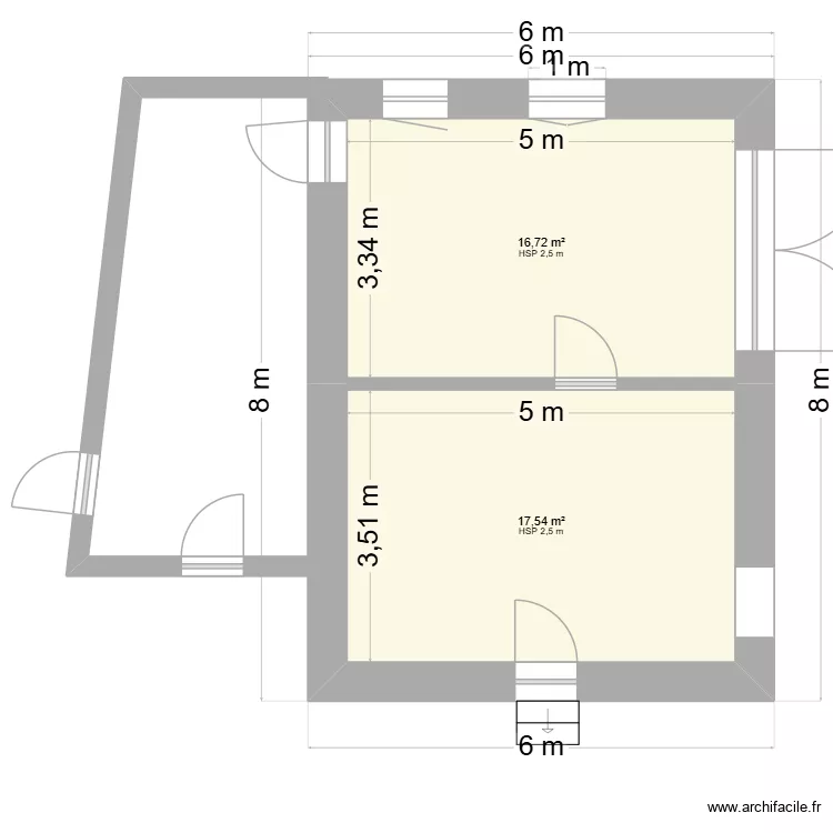 test archi 2. Plan de 2  et 34 m²