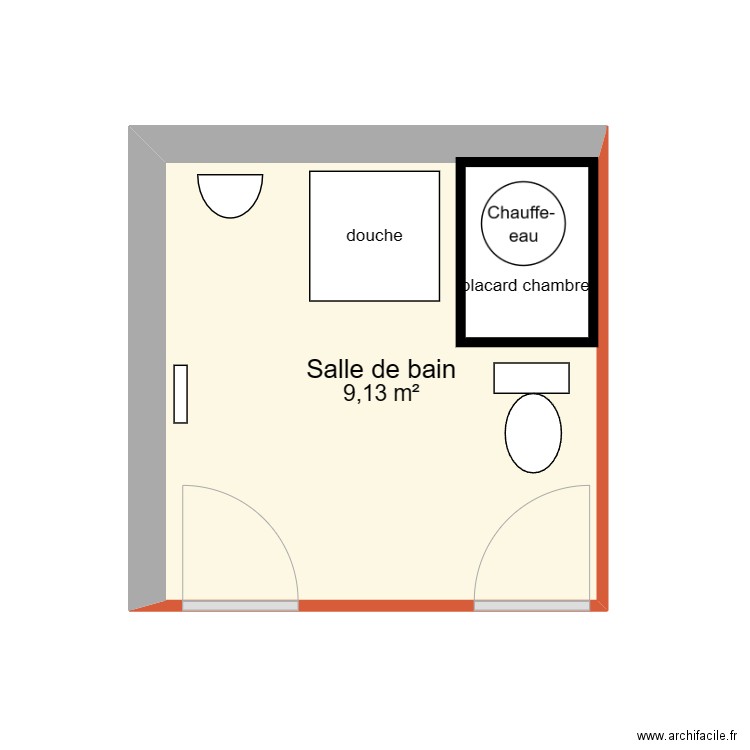 Ancienne salle d'eau petite maison. Plan de 0 pièce et 0 m2