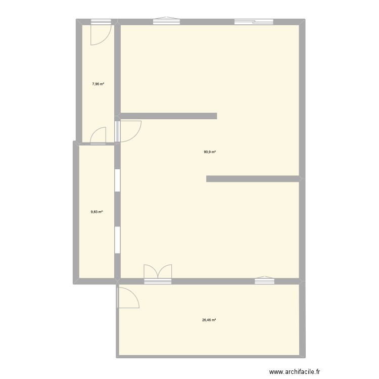 MAISON HAM. Plan de 4 pièces et 135 m2