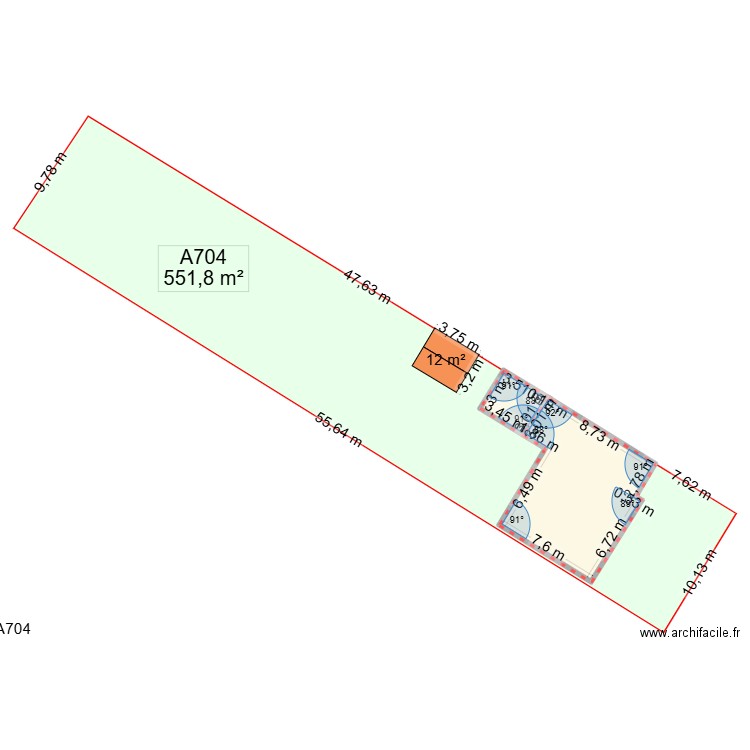apres 2 du 01-07-2025. Plan de 2 pièces et 87 m2
