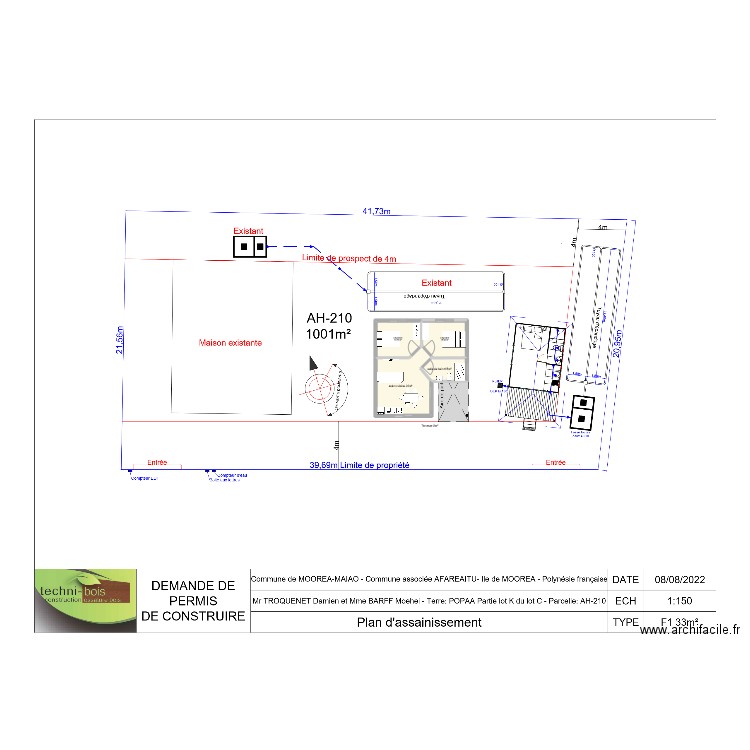 moz projet implantation. Plan de 0 pièce et 0 m2