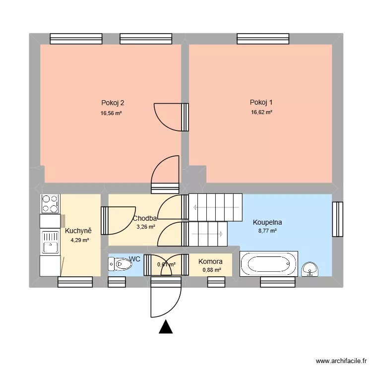 Star&aacute; &scaron;treka 633_prav&aacute; strana. Plan de 14  et 173 m²