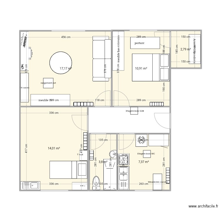 appart. Plan de 0 pièce et 0 m2
