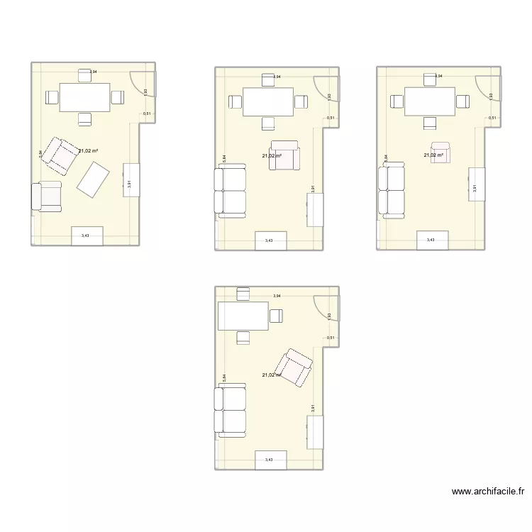 essai. Plan de 4 Pièces et 84 m²
