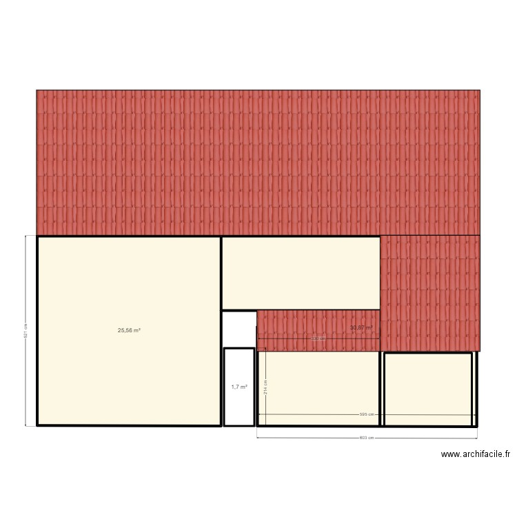 RAOUX CANET 66. Plan de 3 pièces et 58 m2