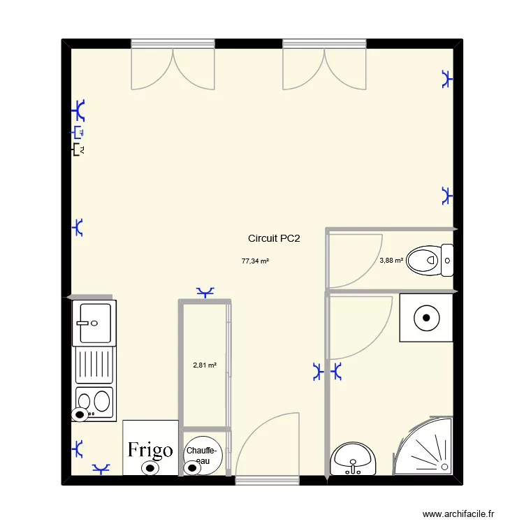 Plan de Noah. Plan de 3 Pièces et 88 m² Plan de Noah. Plan de 3 Pièces et 88 m²