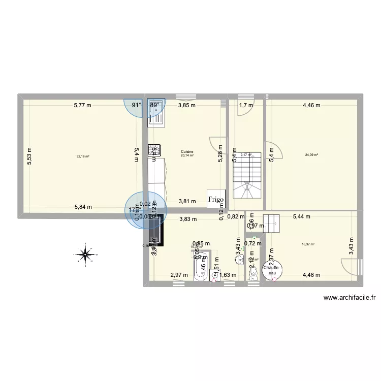 Plan approximatif. Plan de 14  et 236 m²