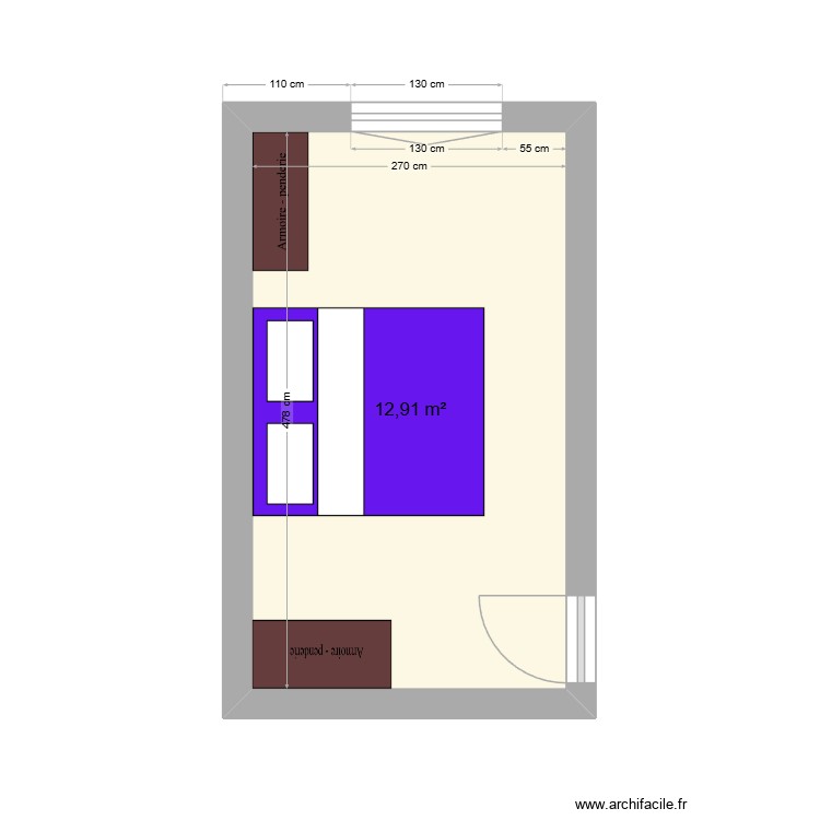 chambre. Plan de 0 pièce et 0 m2