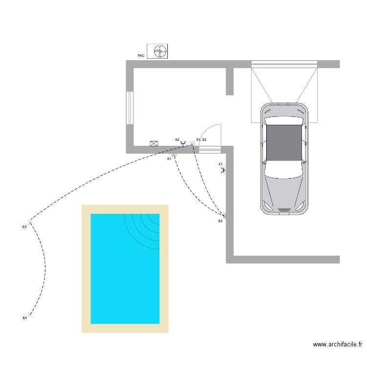 PISCINE. Plan de 0 pièce et 0 m2
