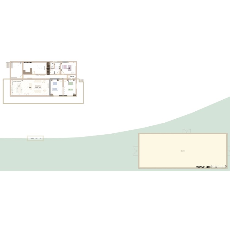 montep ranch. Plan de 19 pièces et 777 m2