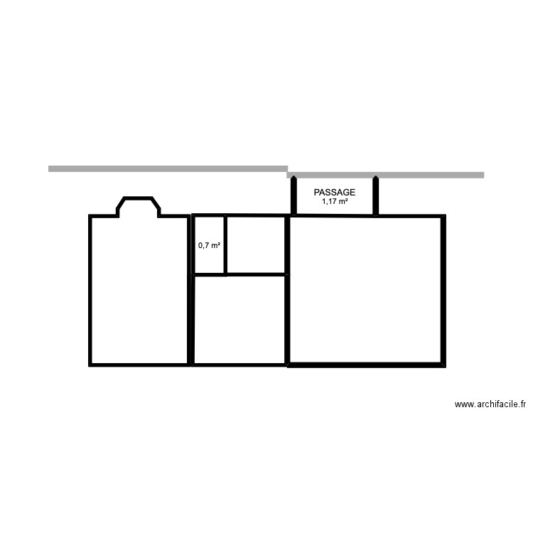 PLAN COTÉ PISCINE. Plan de 2 pièces et 2 m2