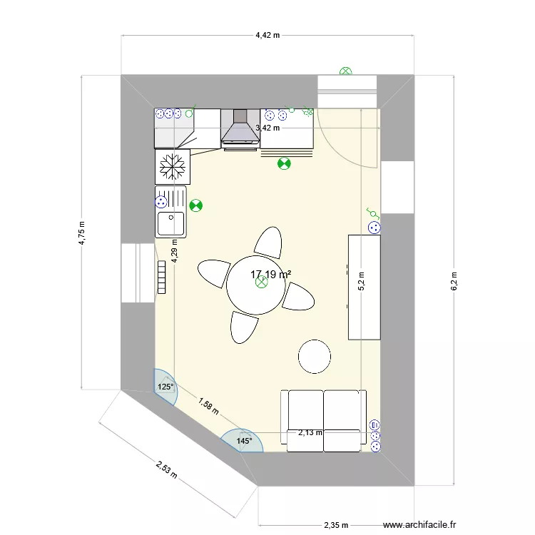 cuisine amelia  n&deg;02. Plan de 