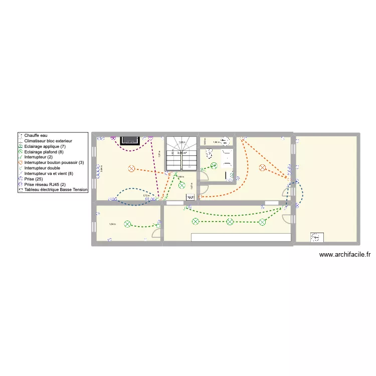 BRAS. Plan de 8  et 82 m²