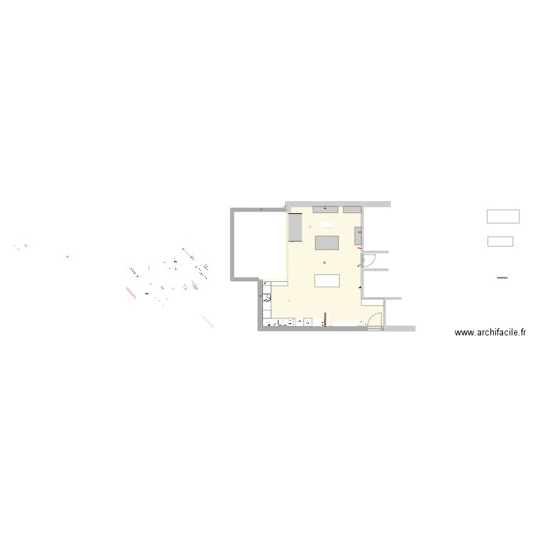 PLAN - SEJOUR 28-07-25 1-50. Plan de 1 pièce et 55 m2