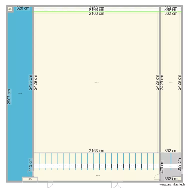 STAND DE TIR CTP357. Plan de 