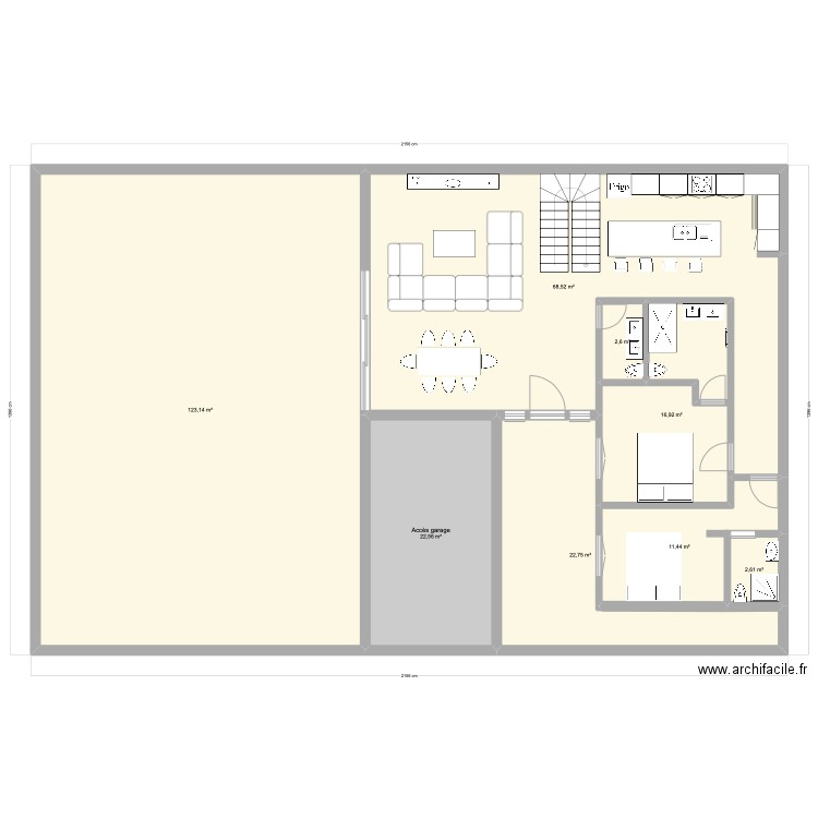 rouget de l'isle. Plan de 8 pièces et 271 m2