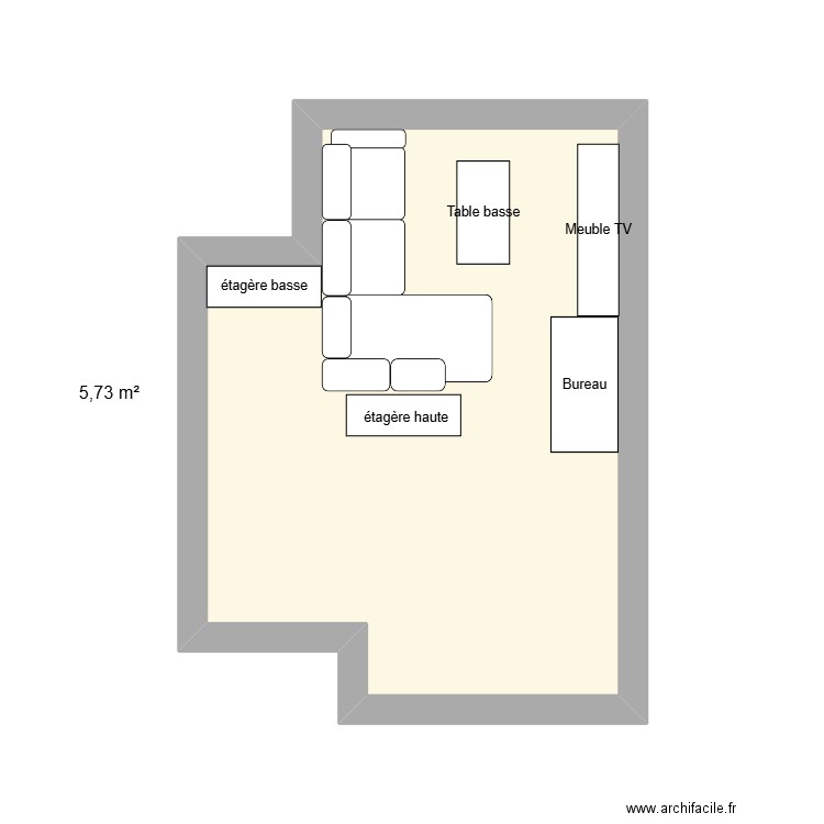 test2. Plan de 1 pièce et 16 m2