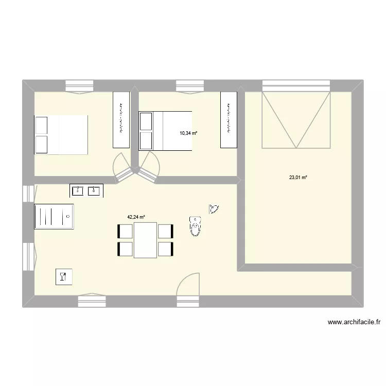 projet. Plan de 3 et 76 m² projet. Plan de 3 et 76 m²