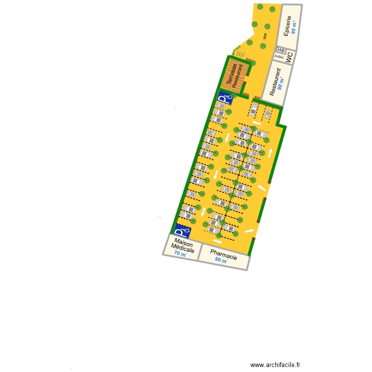 jardin 44. Plan de 6 pièces et 357 m2