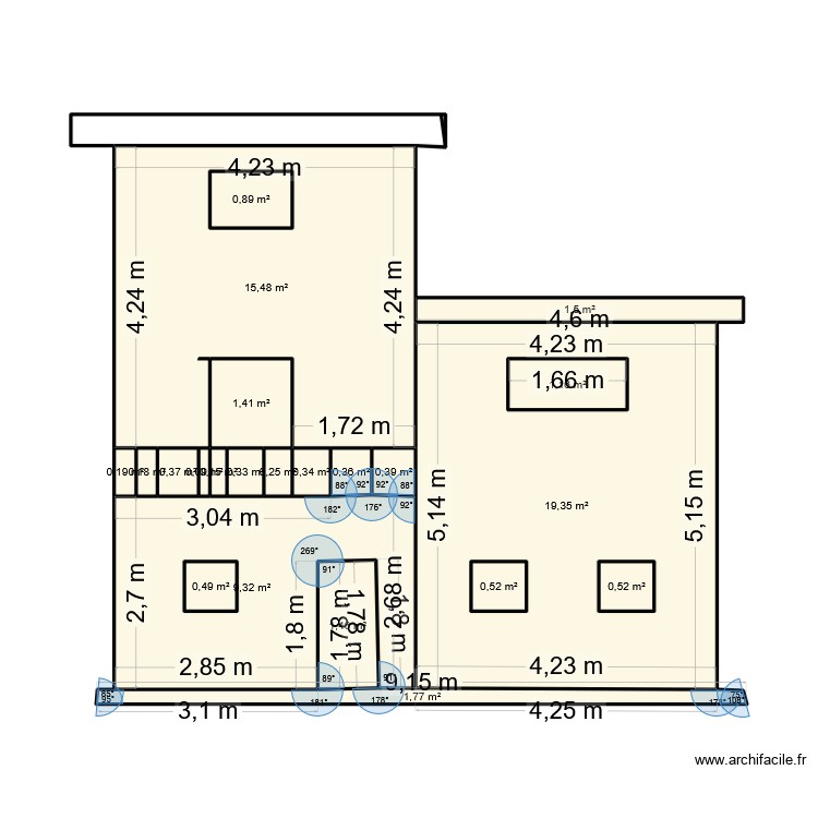 facade. Plan de 0 pièce et 0 m2