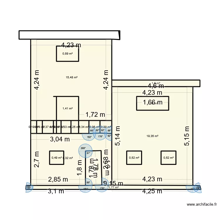 facade. Plan de 22 et 60 m² facade. Plan de 22 et 60 m²
