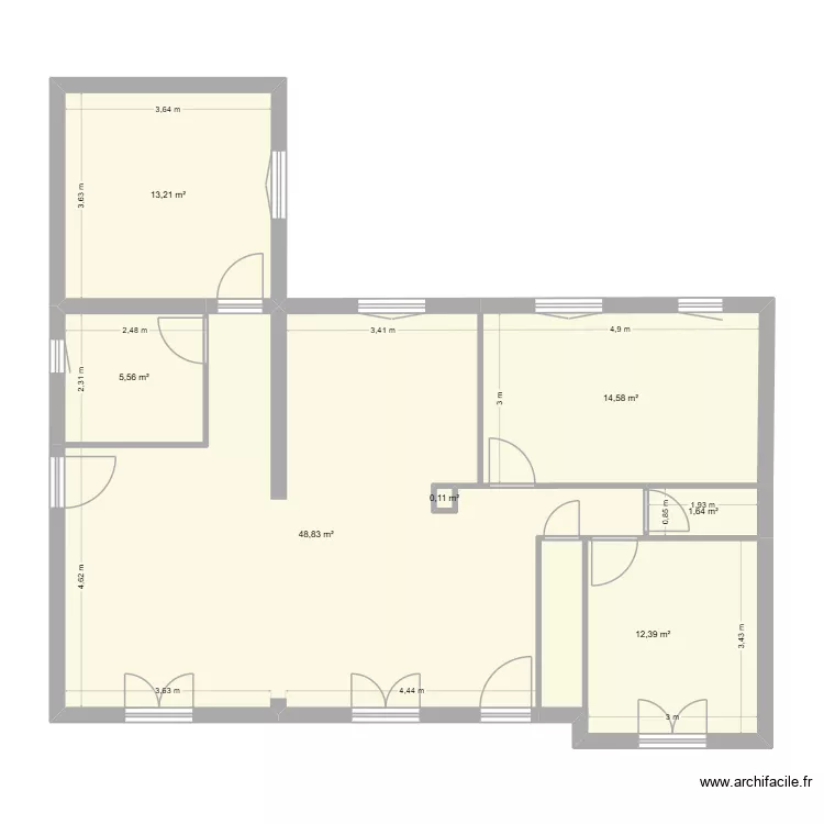 Maison RDC 1. Plan de 7 et 96 m² Maison RDC 1. Plan de 7 et 96 m²