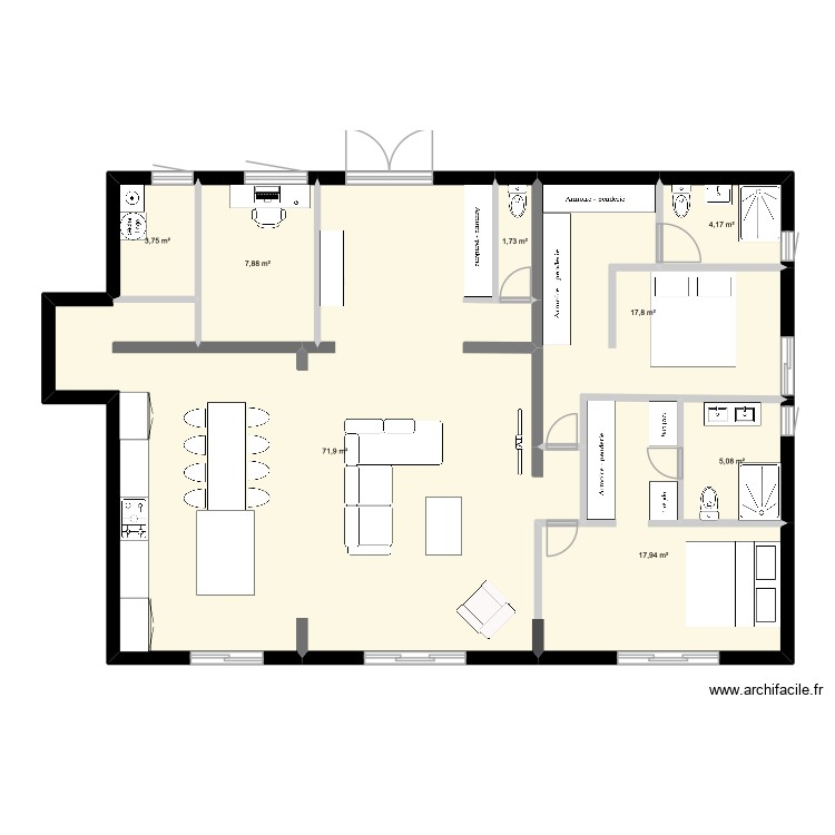 plan papi. Plan de 0 pièce et 0 m2