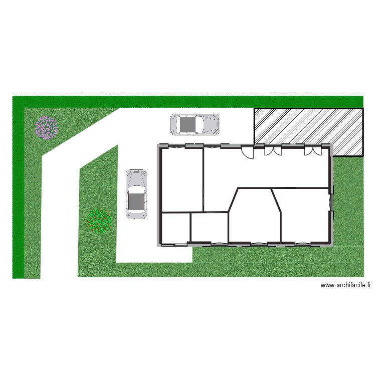 freni exterieur. Plan de 2 pièces et 141 m2