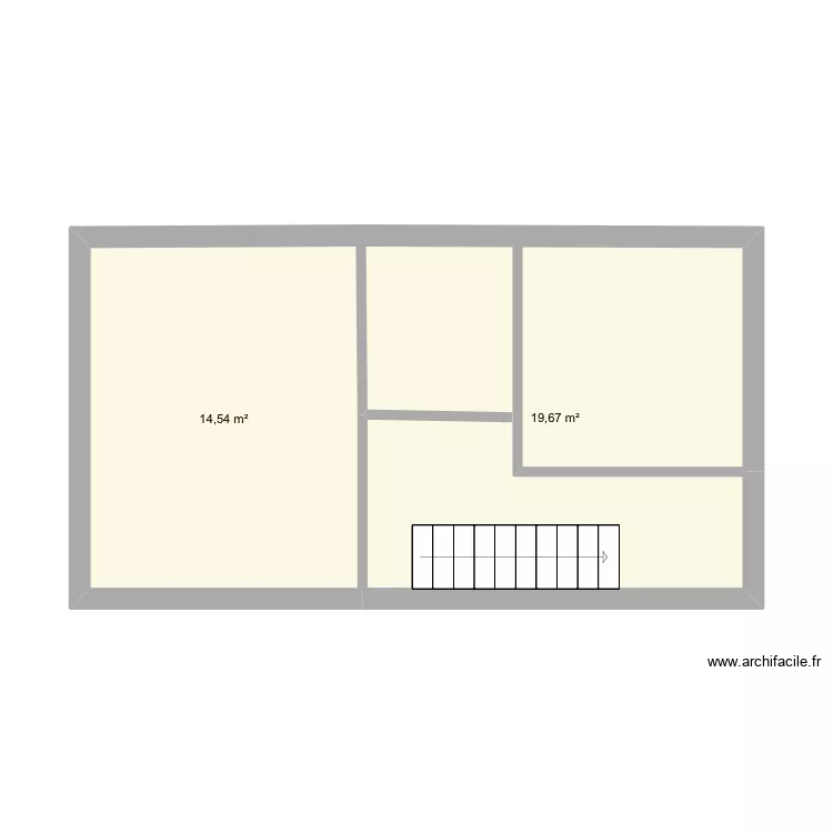 Plan2. Plan de 2  et 34 m²
