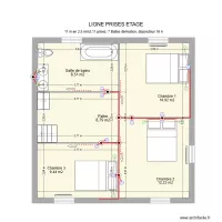 Ligne prises chevets Etage