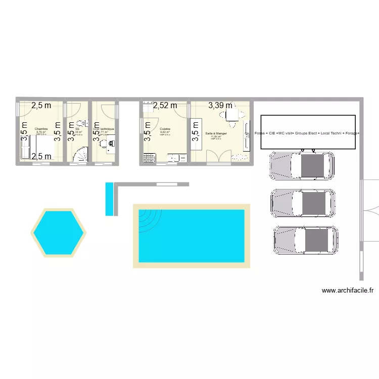 villa caprice. Plan de 