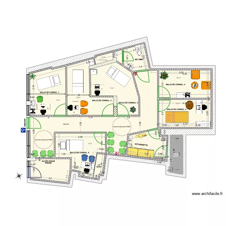 PLAN BEAUFORT. Plan de 8 pièces et 274 m²