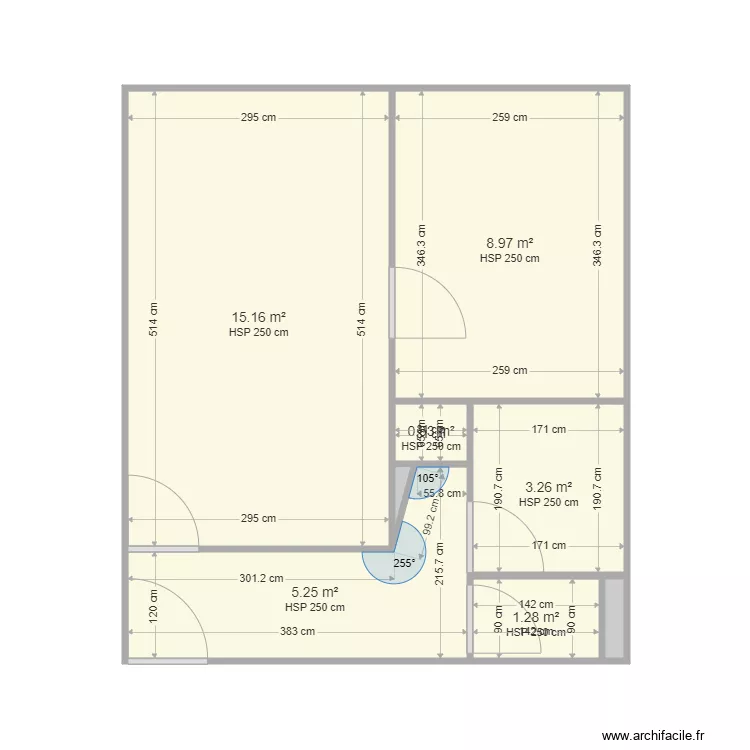 FONIA 16 RENOIR  A33. Plan de 8  et 35 m²