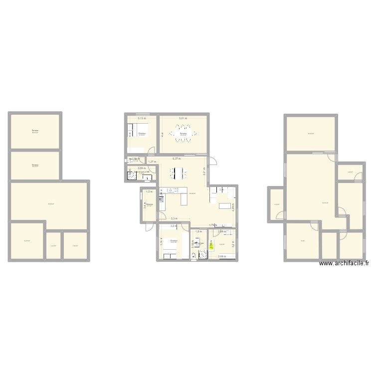 nico. Plan de 20 pièces et 317 m2