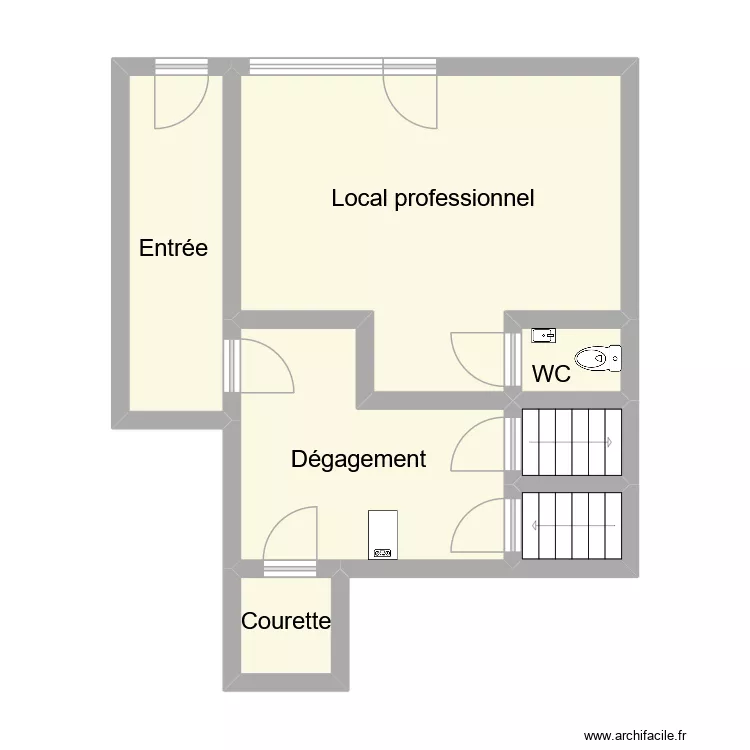 oxygene rdc. Plan de 7  et 47 m²