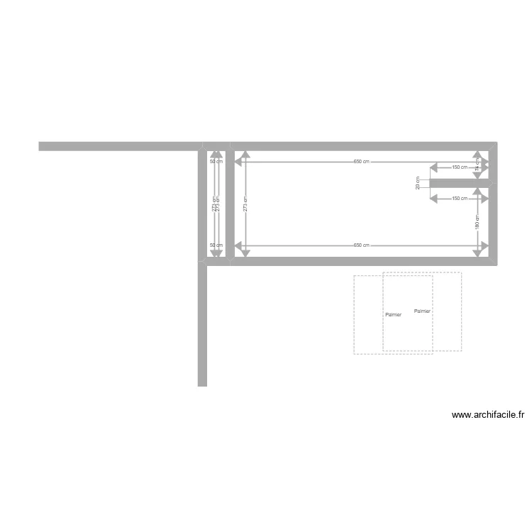 tauzia. Plan de 2  et 19 m²