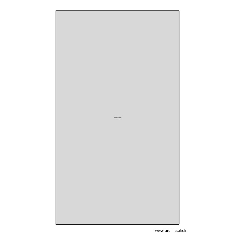 garage. Plan de 1 pièce et 221 m2