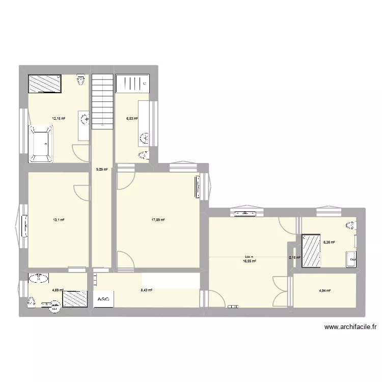 Niveau 1 projet Q. Plan de 