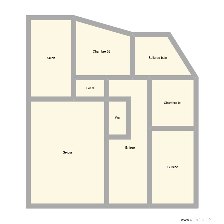 350602618. Plan de 9 pièces et 78 m2