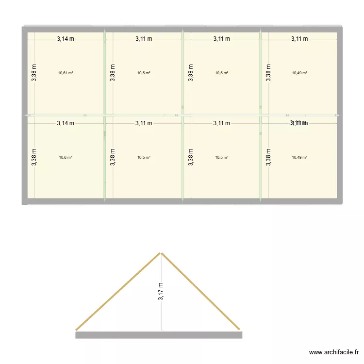 Marec Xavier etage existant. Plan de 